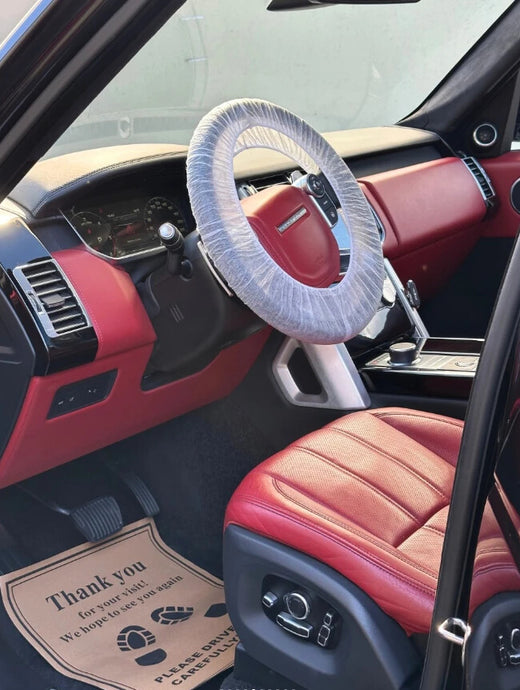 Interni rossi Range Rover dopo il detailing Detail Lab